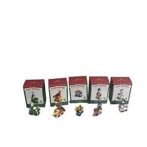 Hallmark Mickey's Express Merry Miniatures Complete set of 5 - Dated 1998